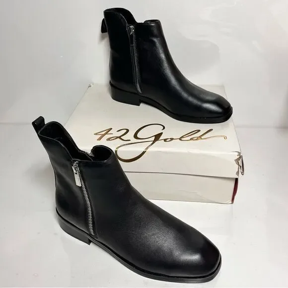 42 GOLD Yearling Leather Booties - Picture 4 of 8